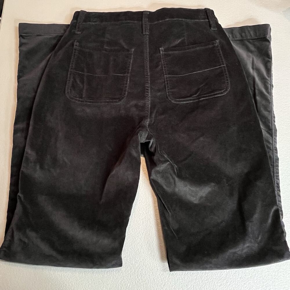 Extra High Rise Flare Trouser Velvet Pants Womens Size 6 Black Jack Witchy Goth
